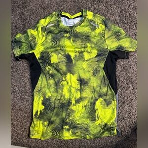 Vibrant Yellow and Black Graphic T-Shirt